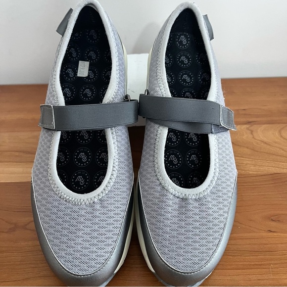 P.W. Minor Gray Mary Jane Strap‎ Slip On Sandals Shoes Womens 8 - Picture 4 of 8